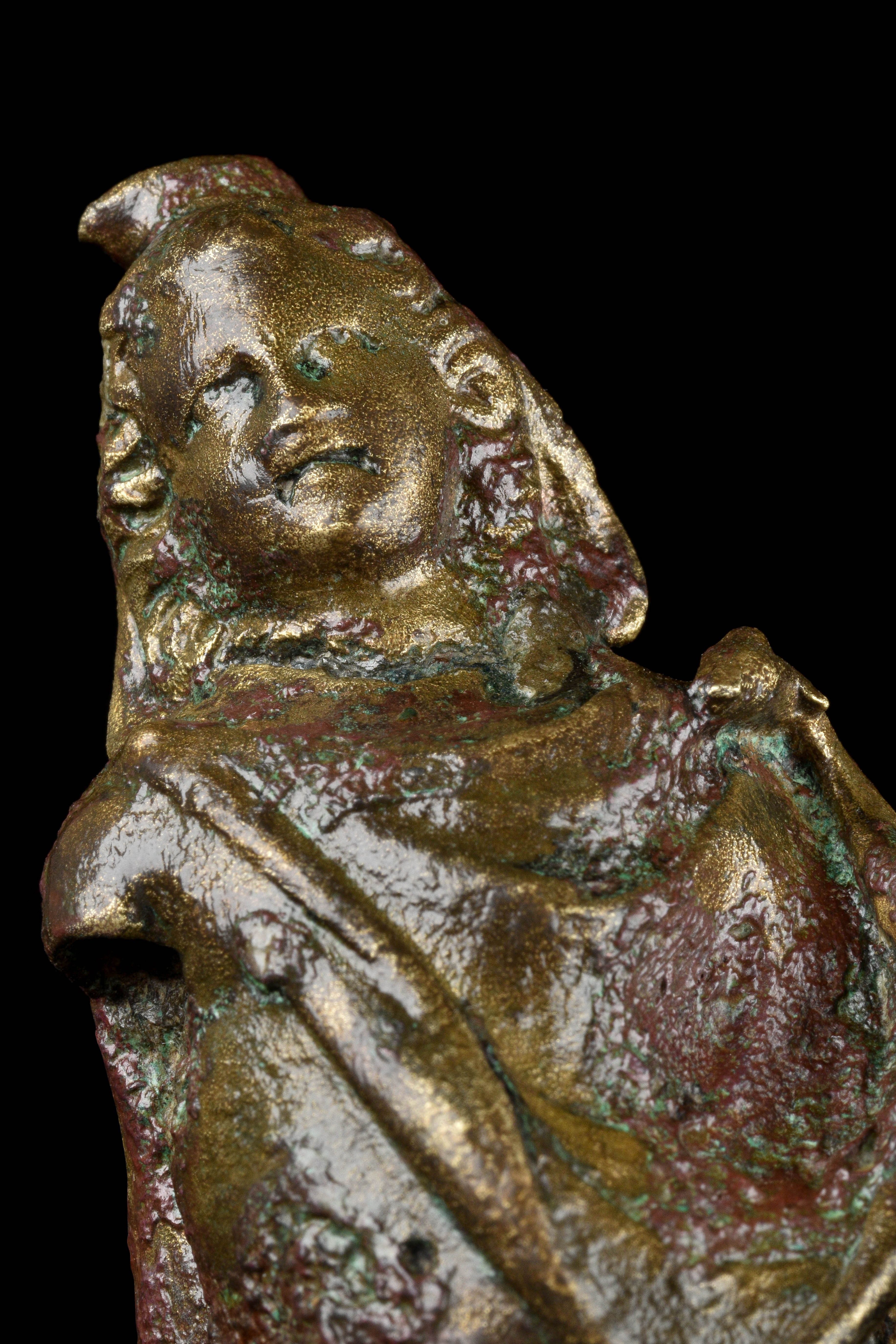 ANCIENT ROMAN BRONZE STATUETTE OF CUPID - Image 4 of 4