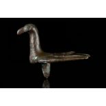 ANCIENT WESTERN ASIATIC BRONZE BIRD TERMINAL