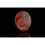 ROMAN CARNELIAN INTAGLIO OF AN EAGLE