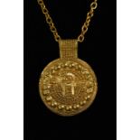 PHOENICIAN GOLD FILIGREE PENDANT