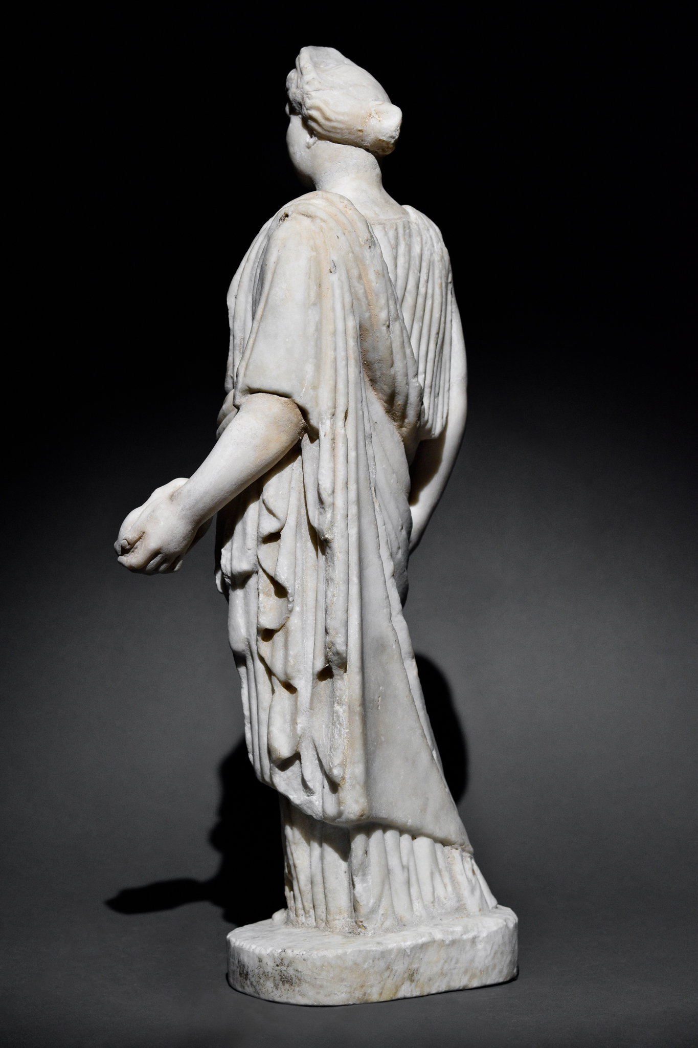 ROMAN MARBLE DRAPED FEMALE MUSE - Image 3 of 9