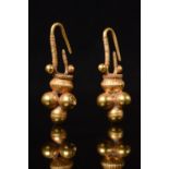 ROMAN GOLD EARRINGS WITH GRANULATION