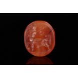 ROMAN CARNELIAN INTAGLIO OF A CENTAUR