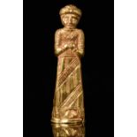WESTERN ASIATIC, HOLY LAND GOLD PRIEST STATUETTE