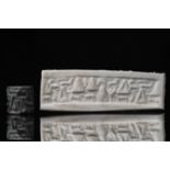 SUMERIAN HEMATITE CYLINDER STAMP SEAL