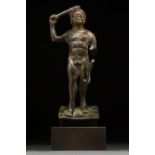 GREEK HELLENISTIC BRONZE HERAKLES FIGURE