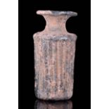 ROMAN GLASS RIBBED BOTTLE