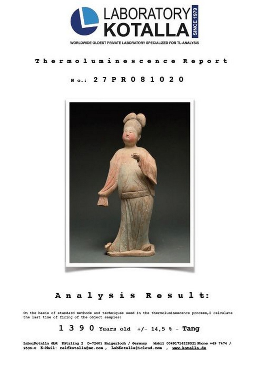 CHINESE TANG DYNASTY TERRACOTTA FAT LADY - TL TESTED - Image 8 of 8