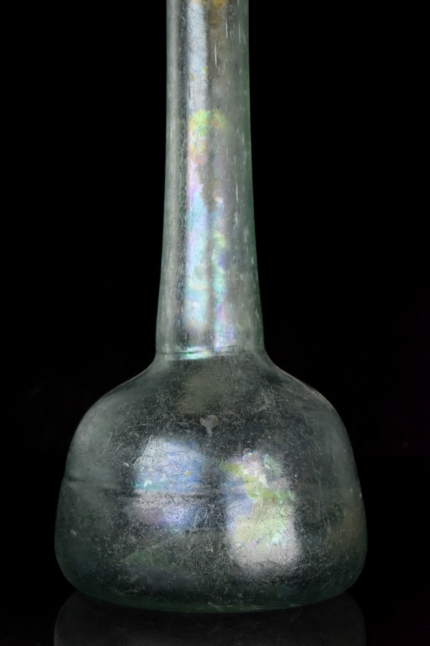 ROMAN GLASS TALL UNGUENTARIUM FLASK - Image 4 of 5