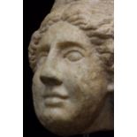 ROMAN MARBLE HEAD OF A NOBLE LADY