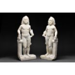 ROMAN MARBLE HARPOCRATES PAIR