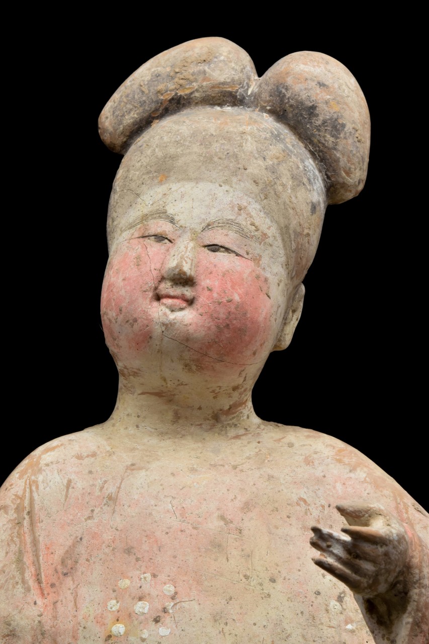 CHINESE TANG DYNASTY TERRACOTTA FAT LADY - TL TESTED - Image 7 of 8