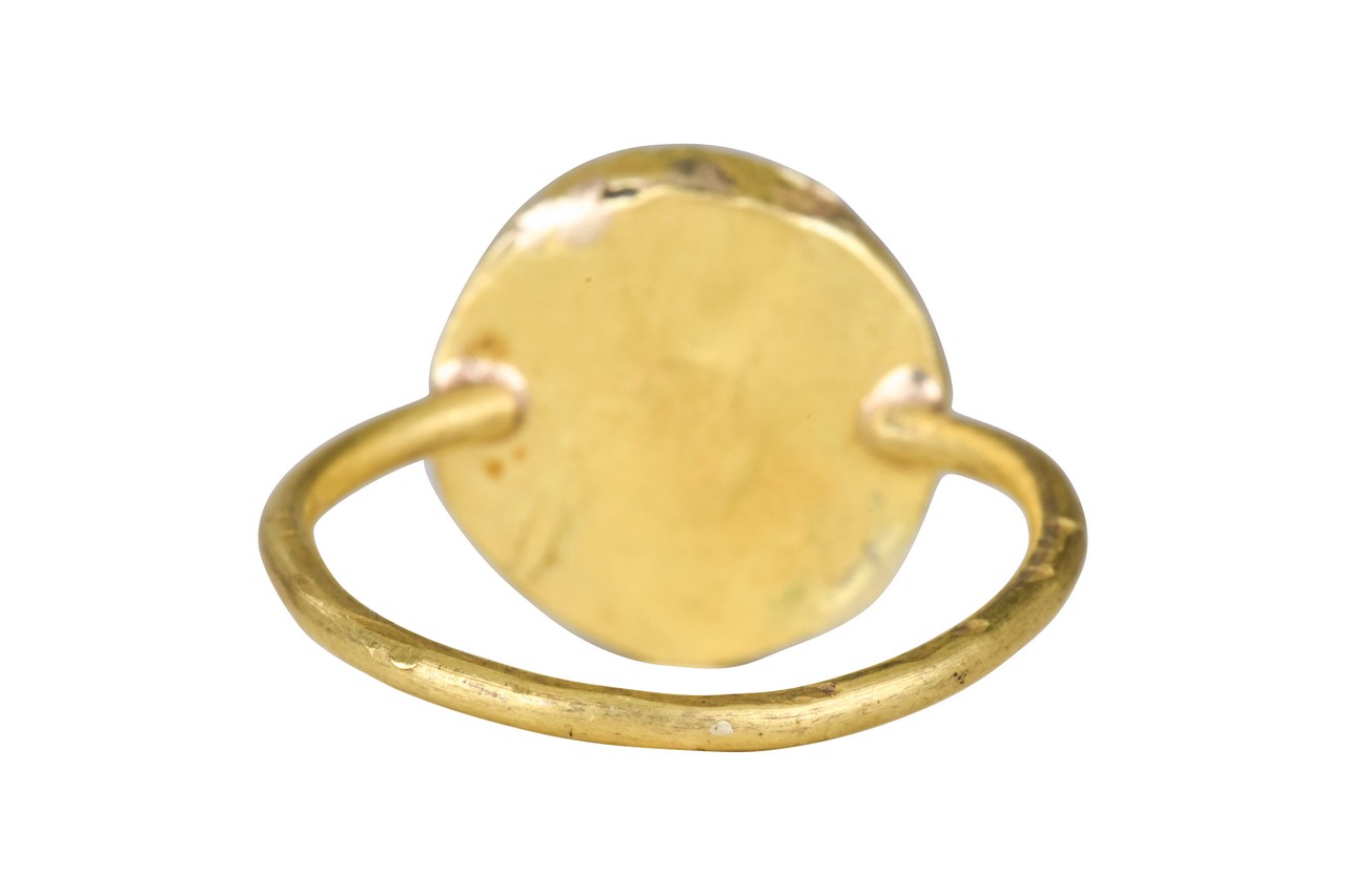 ROMAN GOLD RING WITH GARNET - Image 5 of 6
