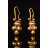 ROMAN GOLD EARRINGS WITH GRANULATION