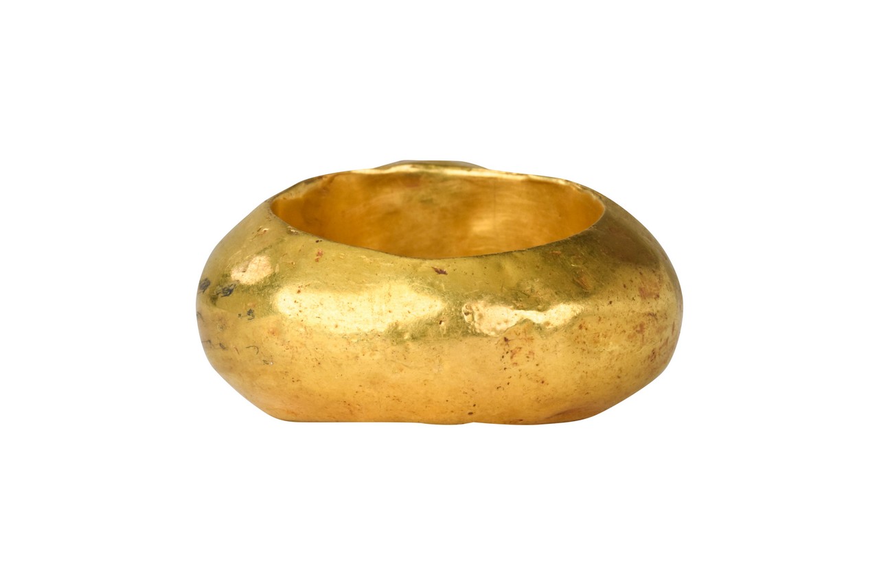 ROMAN GOLD RING WITH JUPITER GREEN JASPER INTAGLIO - Image 5 of 7