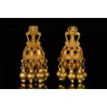 PAIR OF GREEK HELLENISTIC GOLD EARRINGS