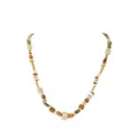 ROMAN GOLD STONE AND GLASS NECKLACE
