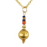 ROMAN GOLD PENDANT WITH STONES