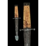 EUROPEAN MEDIEVAL DAGGER WITH SCABBARD