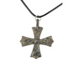 VIKING ERA BRONZE CROSS PENDANT