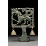 SCYTHIAN BRONZE CHARIOT TERMINAL WITH GRIFFIN