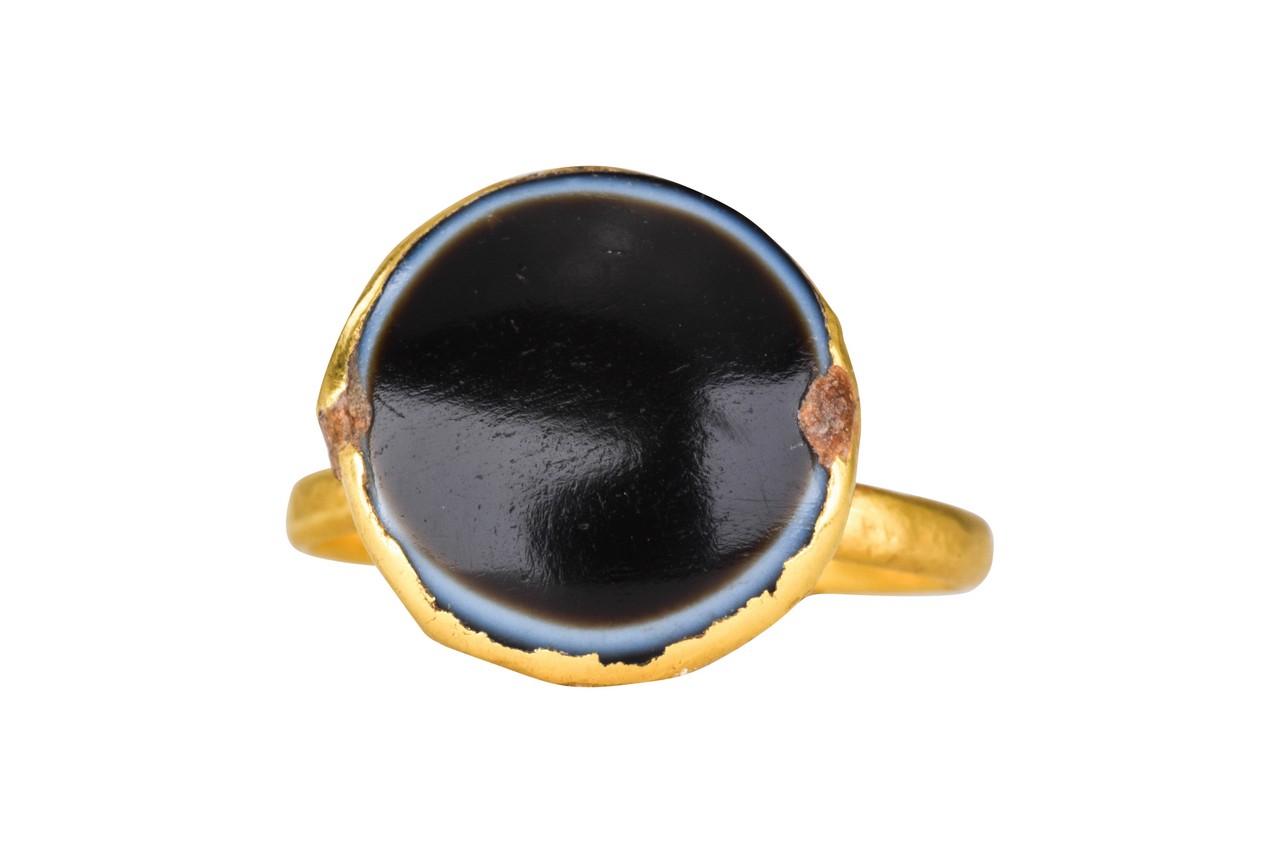 ROMAN GOLD RING WITH AGATE - Image 3 of 6