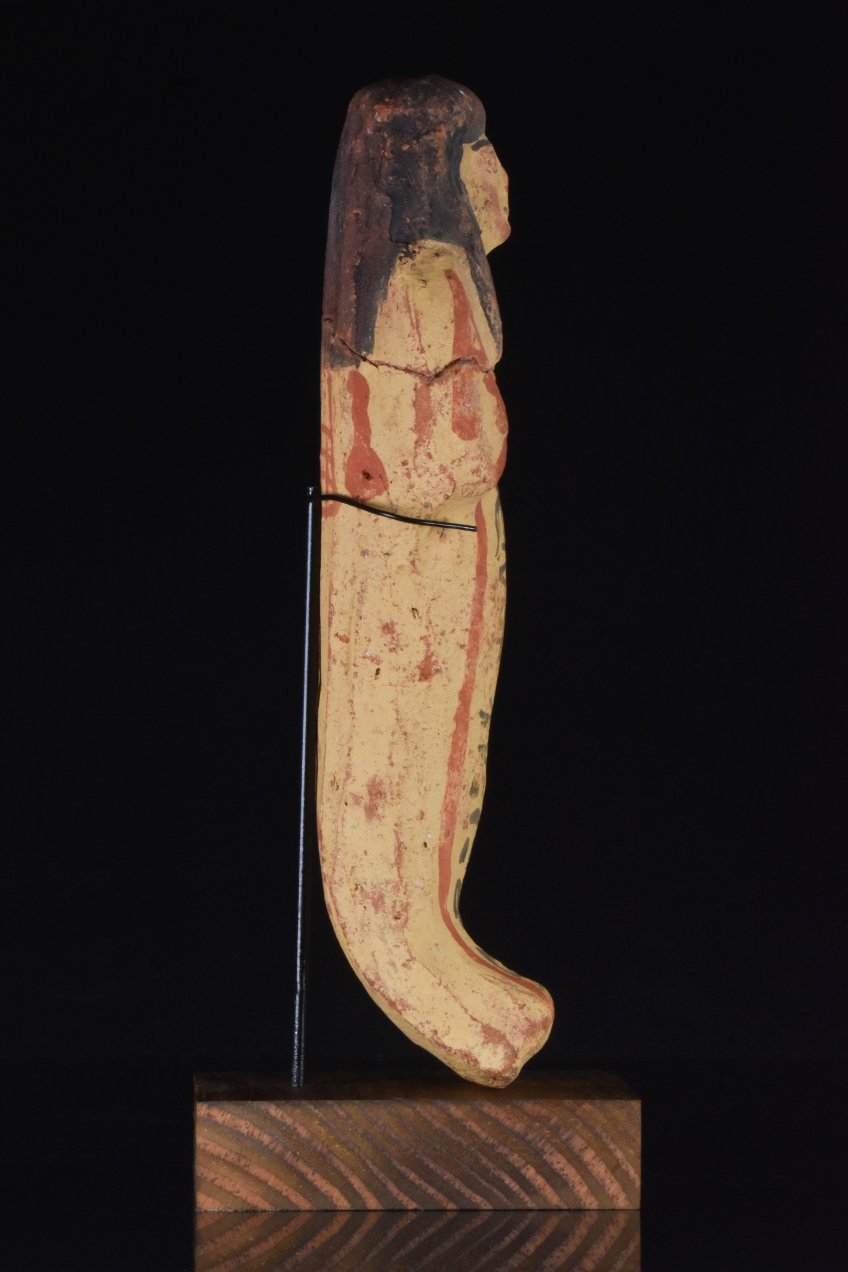 EGYPTIAN TERRACOTTA PAINTED SHABTI - WITH REPORT - Image 2 of 5