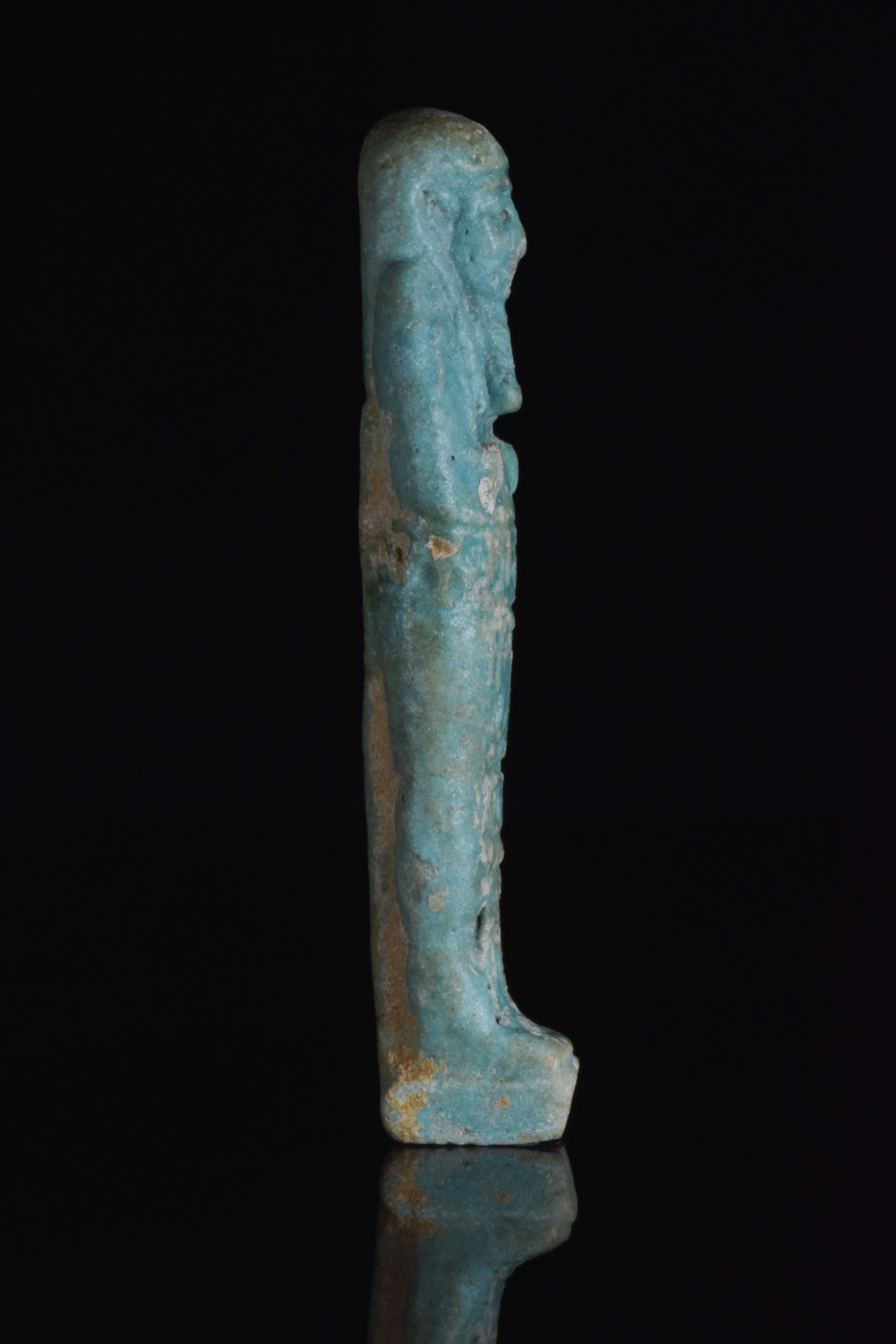 ANCIENT EGYPTIAN BLUE GLAZED SHABTI - Image 3 of 5