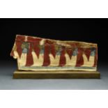EGYPTIAN CARTONNAGE PANEL WITH GODS - WITH REPORT