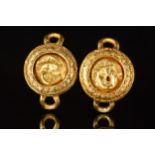 HELLENISTIC GOLD EROS BELT BUCKLE PAIR - WITH REPORT