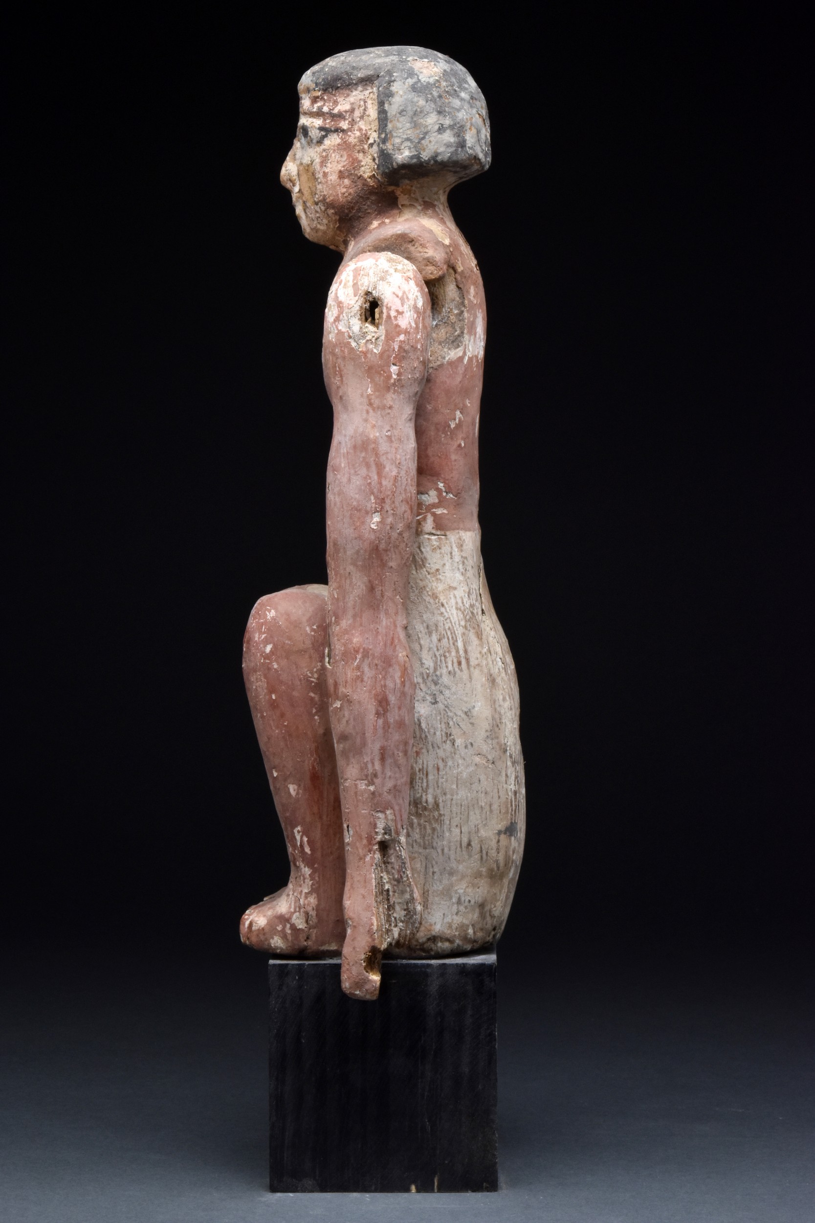 EGYPTIAN WOODEN CEDAR BOATMAN FIGURE - WITH REPORT - Image 2 of 5