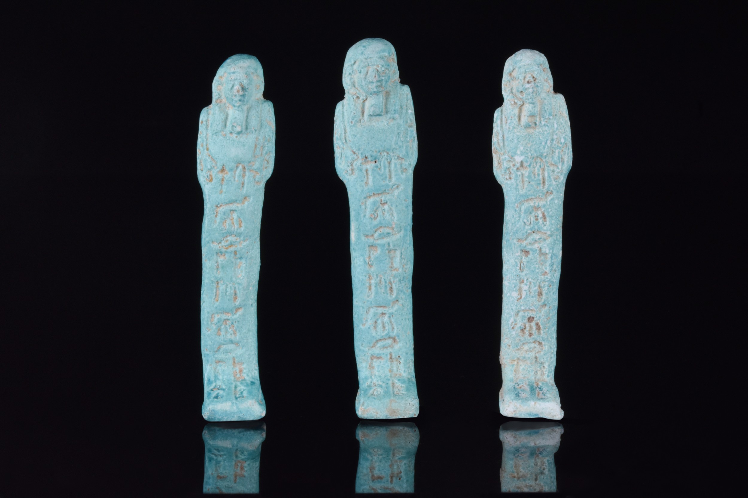 EGYPTIAN FAIENCE SHABTI - TRANSLATED