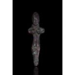 WESTERN ASIATIC BRONZE FIGURINE OF A FERTILITY GODDESS