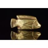 EGYPTIAN GOLD FISH AMULET