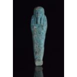 ANCIENT EGYPTIAN BLUE GLAZED SHABTI