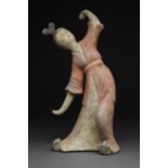 CHINESE TANG DYNASTY TERRACOTTA DANCING LADY - TL TESTED