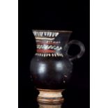 GREEK GNATHIAN TERRACOTTA THISTLE MUG WITH DECORATION