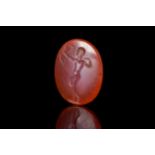 GREEK CARNELIAN INTAGLIO DEPICTING AN ARCHER