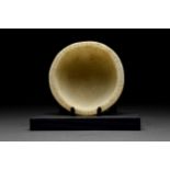 WESTERN ASIATIC BYZANTINE CALCITE ALABASTER BOWL - EX. CHRISTIE'S