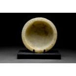 WESTERN ASIATIC BYZANTINE CALCITE ALABASTER BOWL - EX. CHRISTIE'S