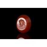 ROMAN CARNELIAN INTAGLIO DEPICTING JUPITER