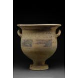 GREEK DAUNIAN PAINTED TERRACOTTA BELL KRATER