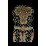 EGYPTIAN FAIENCE BEADED MUMMY SHROUD