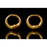 ARCHAIC EASTERN GREEK PENNANULAR EARRINGS