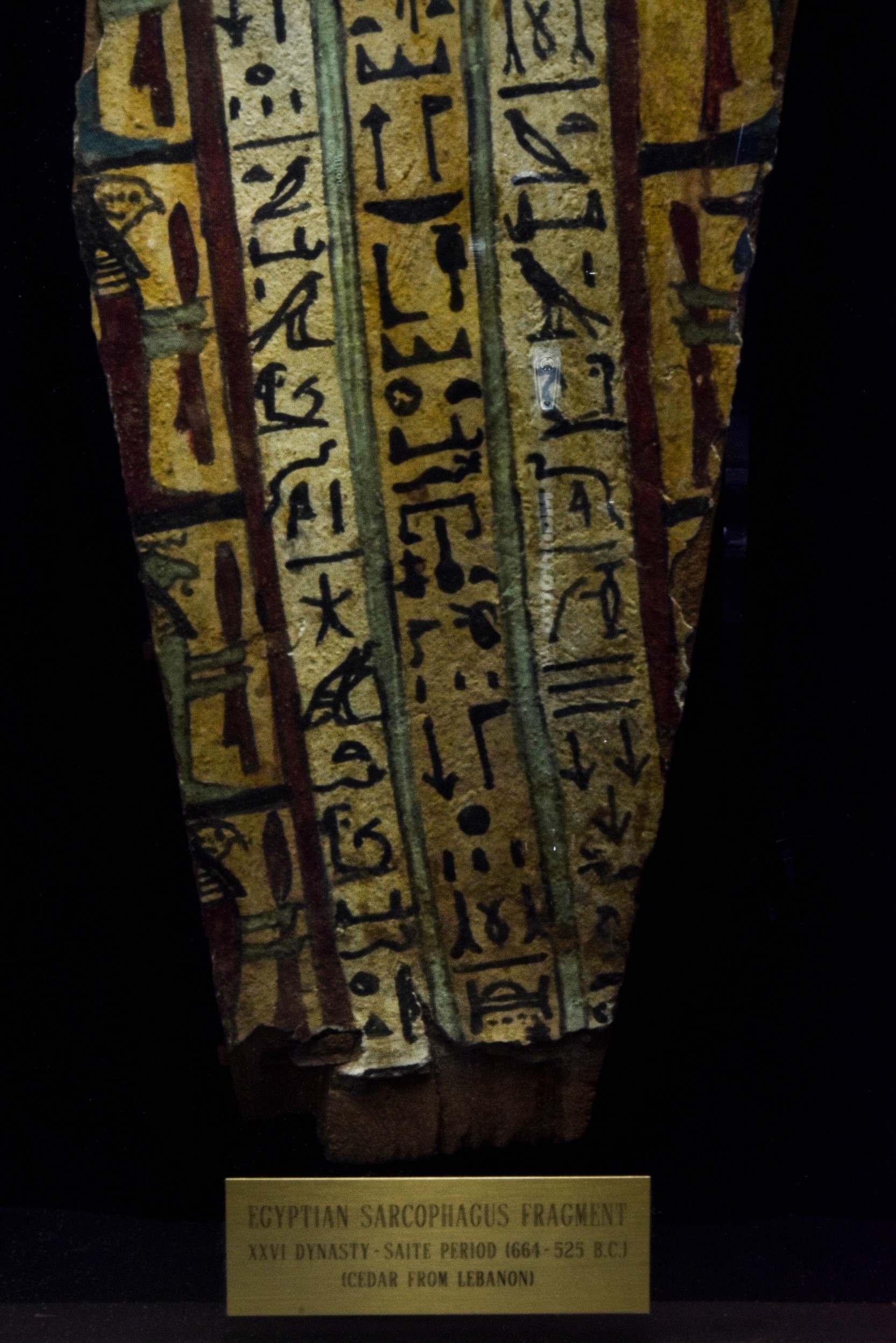 ANCIENT EGYPTIAN SARCOPHAGUS COVER FRAGMENT - Image 4 of 5