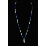 EGYPTIAN FAIENCE NECKLACE WITH NEITH AMULET