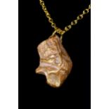 GREEK HELLENISTIC GOLD LION'S HEAD PENDANT