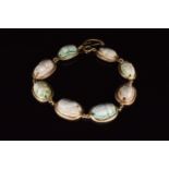 EGYPTIAN REVIVAL GOLD BRACELET WITH SCARABS
