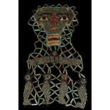 EGYPTIAN FAIENCE BEADED MUMMY SHROUD