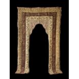 OTTOMAN SILVER OR GILT DOORWAY COVER FOR ONE OF THE TWO SACRED MOSQUE SITES IN MECCA OR MEDINA